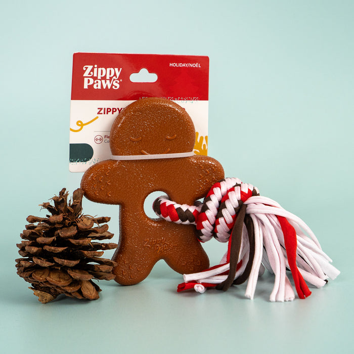 Christmas ZippyTuff Teether Puppy and Dog Chew - Gingerbread Man