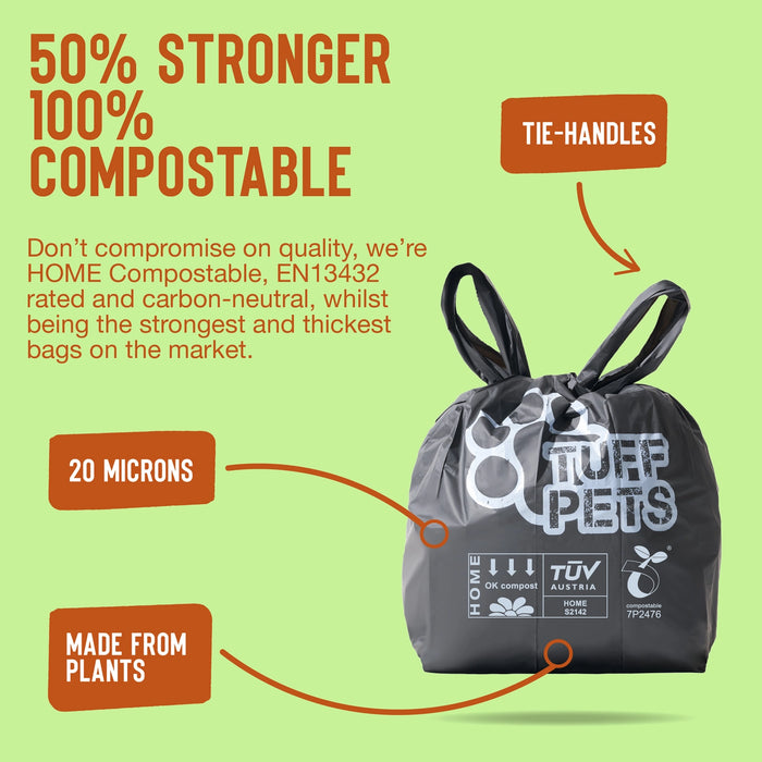 Compostable Duty Biodegradable Dog Poop Bags with Handles