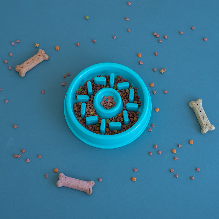 Donut Shaped Enrichment Slow Feeder Bowl for Dogs