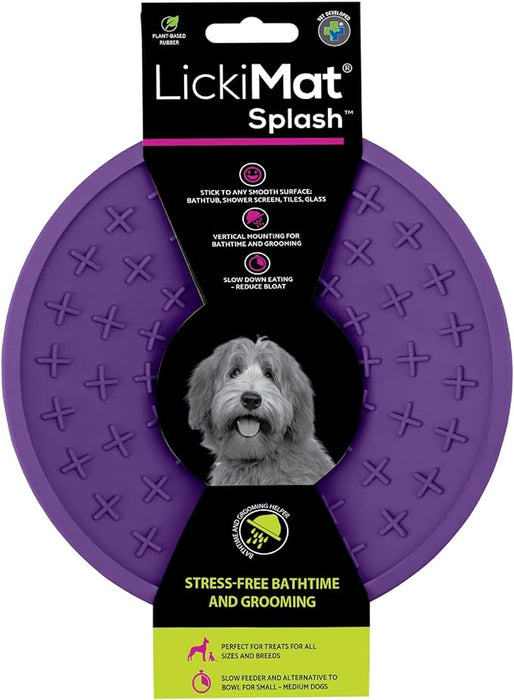 LickiMat Splash Enrichment Lick Mat Bowl with Suction Cup for Dogs - 4 Colours