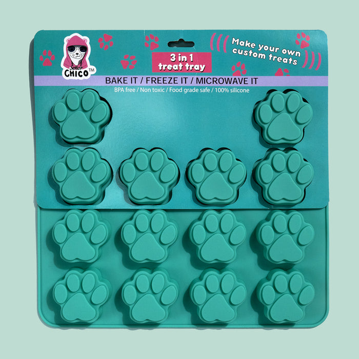 Paw Print 3 in 1 Silicone Baking Treat Tray