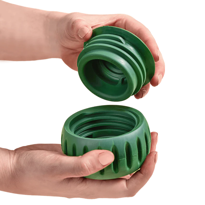 Green Pupsicle Enrichment & Durable Treat Dispenser Toy for Dogs + Treat Tray Combo - 3 Sizes