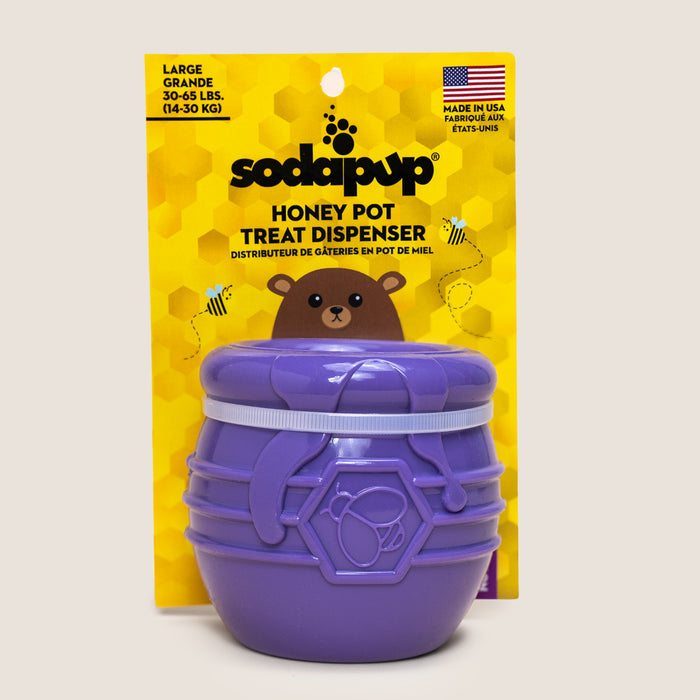 NEW! Honey Pot 2.0 Large Durable Rubber Treat Dispenser & Enrichment Toy for Dogs