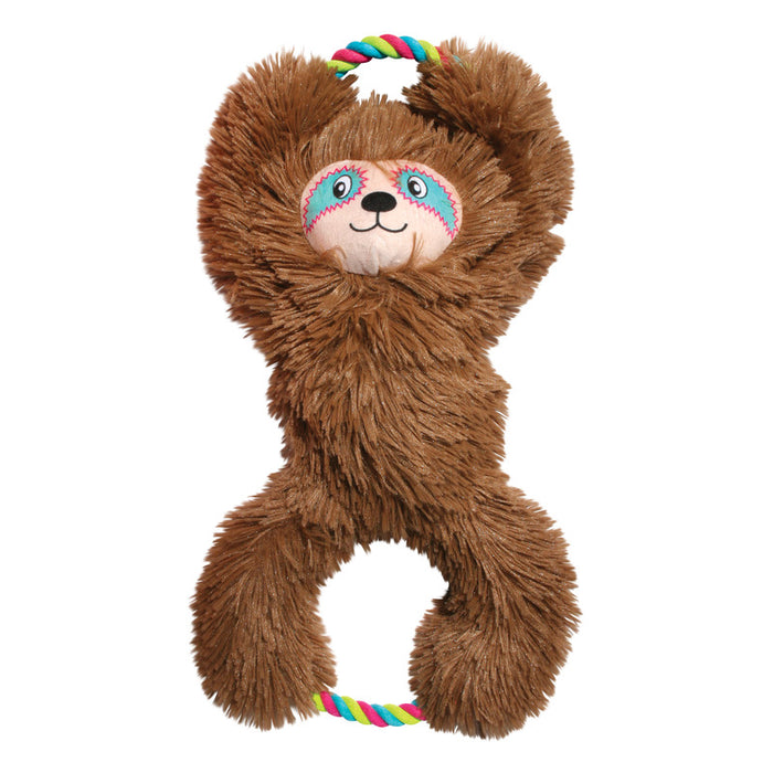 KONG Tuggz Sloth Soft Squeaky Crinkly Tug Toy - Extra Large