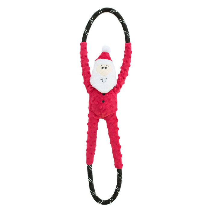 Christmas Ropetugz® Santa Rope Tug Dog Toy with Squeaker