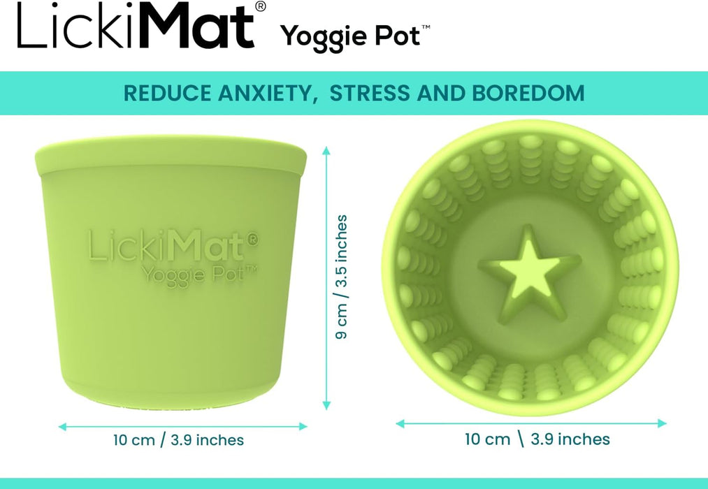 Yoggie Pot Lick Bowl, Slow Feeder & Treat Dispenser for Dogs