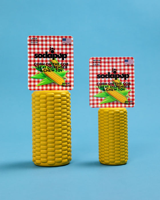 Corn on the Cob Treat Dispenser - Yellow