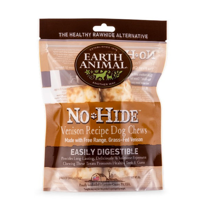 Earth Animal No Hide Venison Small Chews 2 Pack 68g