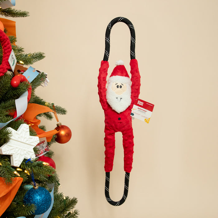 Christmas Ropetugz® Santa Rope Tug Dog Toy with Squeaker