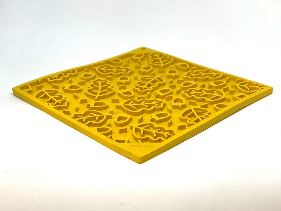 Autumn Design Yellow Lick Mat for Dogs