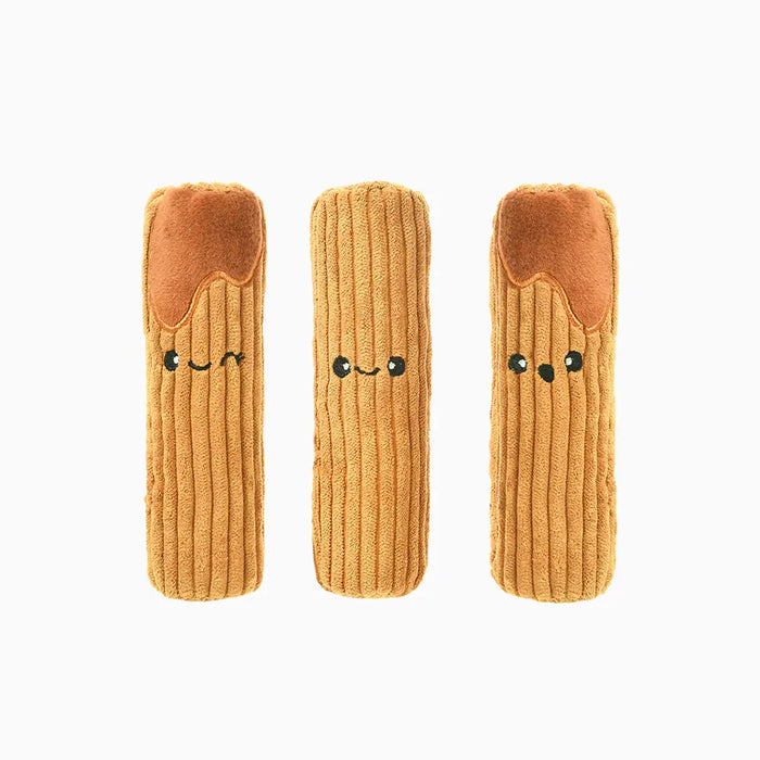 Churros Food Party Burrow Crinkly Dog Toy