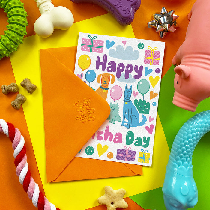 "Happy Gotcha Day" Chicken Flavoured Edible Card for Dogs