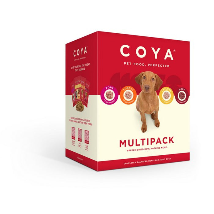 Coya Adult Dog Food, Freeze-Dried Raw, Multipack 12 x 150g