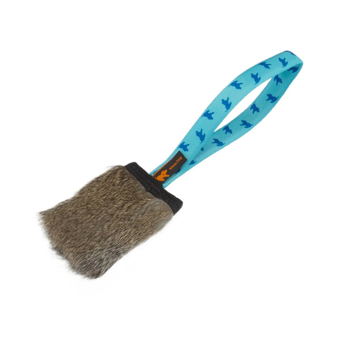 Responsibly Sourced Rabbit Fur Squeaker Tug Dog Toy