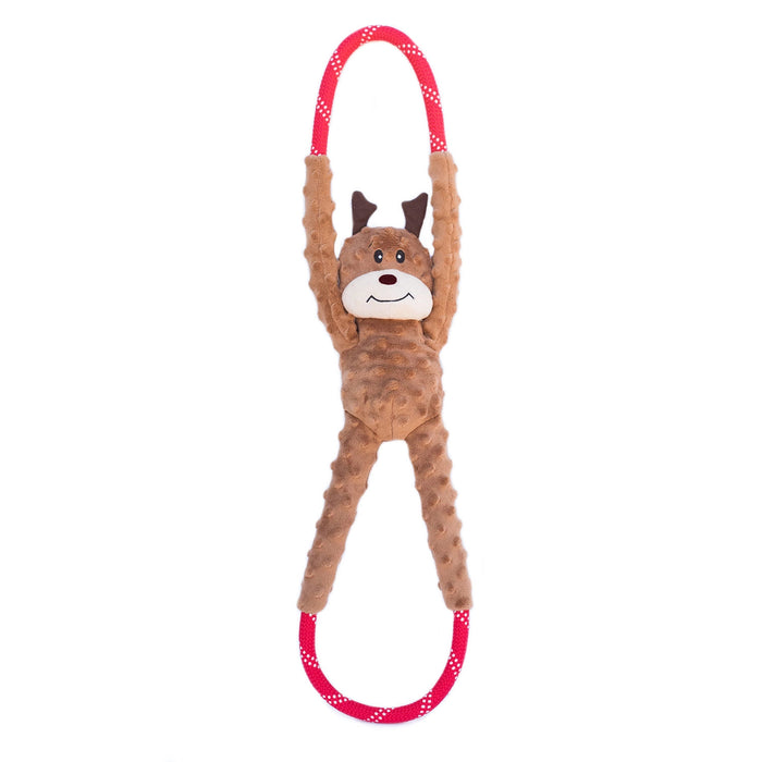 Ropetugz® Reindeer Rope Tug Dog Toy with Squeaker