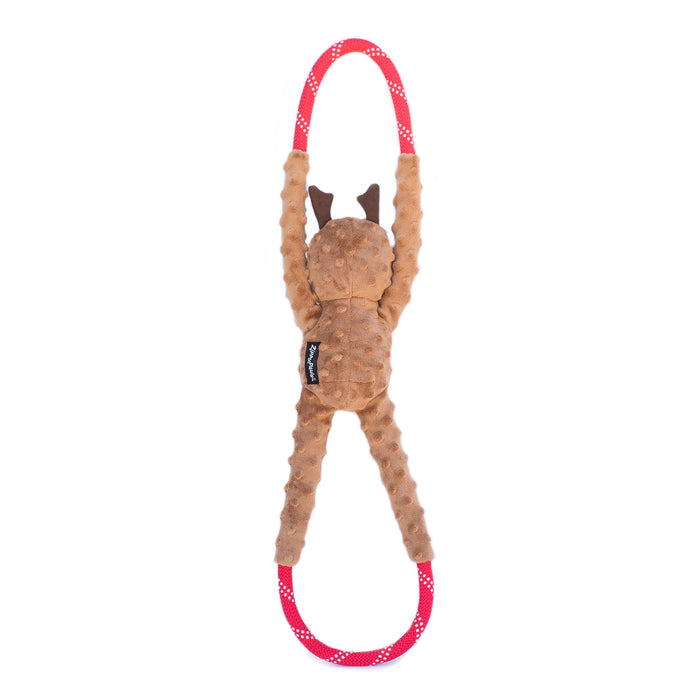 Ropetugz® Reindeer Rope Tug Dog Toy with Squeaker