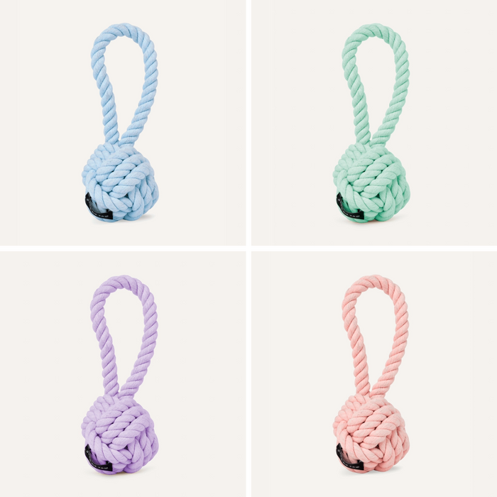 Rope Toy for Dogs - Pink / Mint / Lavender / Blue