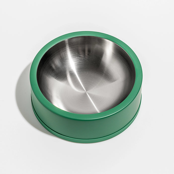 Non-Slip Silicone Based Stainless Steel Pet Bowl - 2 Sizes / 3 Colours