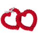 Red heart shaped knotted dog toy