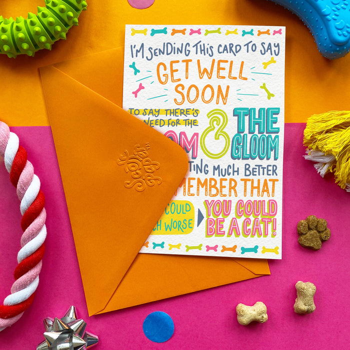 "Get Well Soon" Chicken Edible Card For Dogs