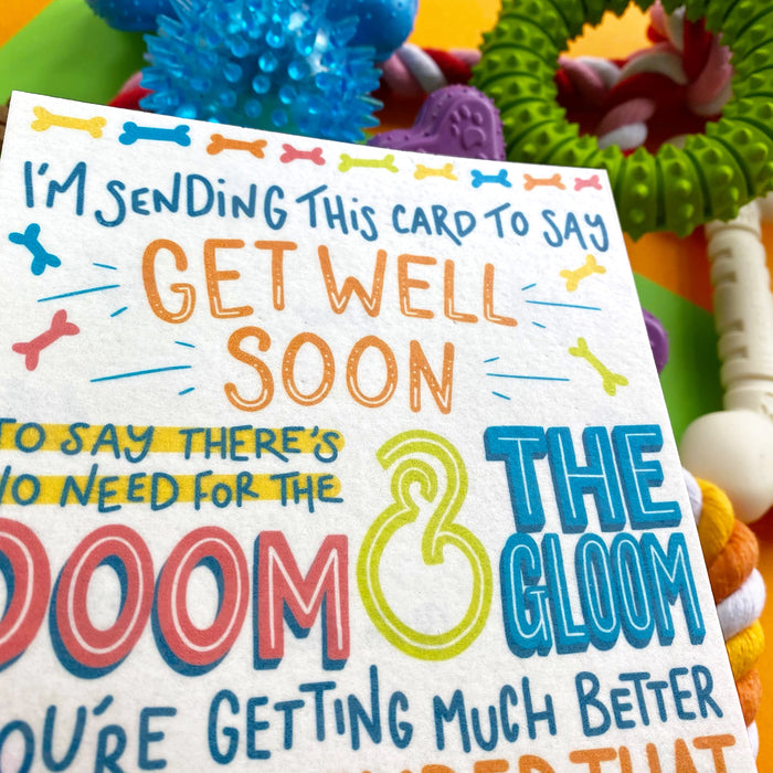 "Get Well Soon" Chicken Edible Card For Dogs