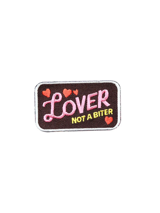"Lover not a Biter" Iron-On Patch Dog Accessory