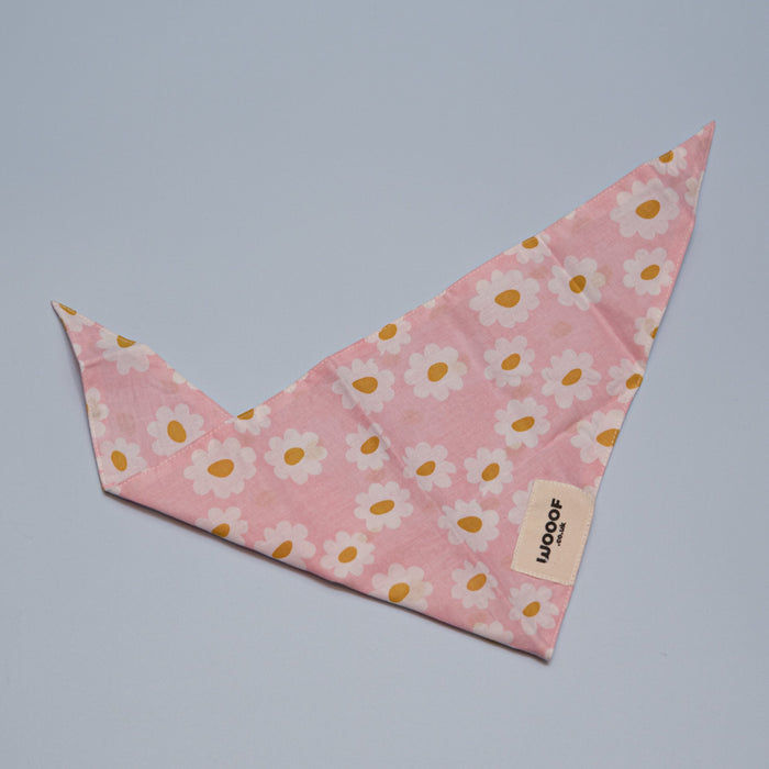 Pink Daisy Chains Bandana for Dogs