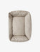 The Layzy Taupe dog bed, photographed from the top
