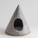 Small Pet Cave by Nooee Pet in Grey, with a brown lined zipper.