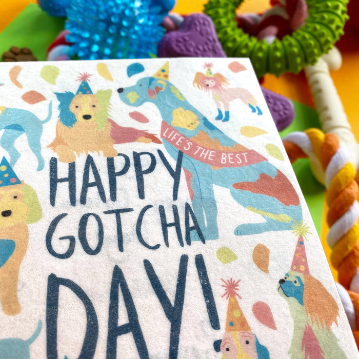 "Happy Gotcha Day" Bacon Flavour Edible Card For Dogs