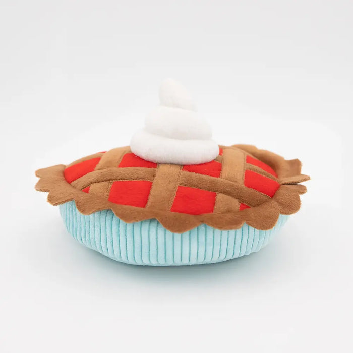 Festive Christmas Cherry Pie Soft Squeaky Dog Toy