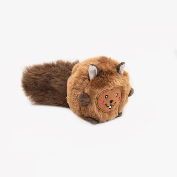 Bushy Throw Squirrel, Soft Squeaky Dog Toy