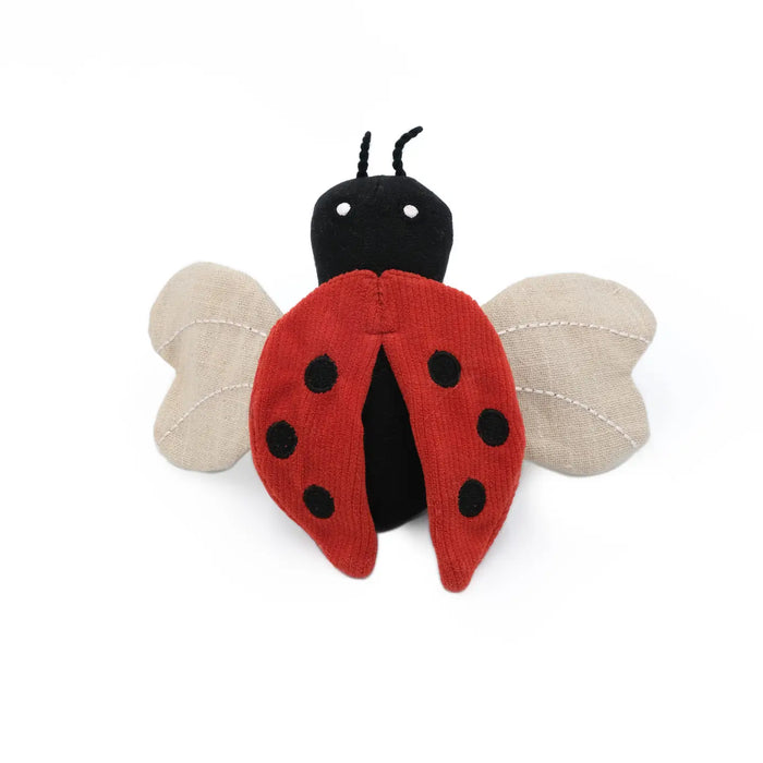 "Ecozippy" Ladybug Corduroy Critter Dog Toy