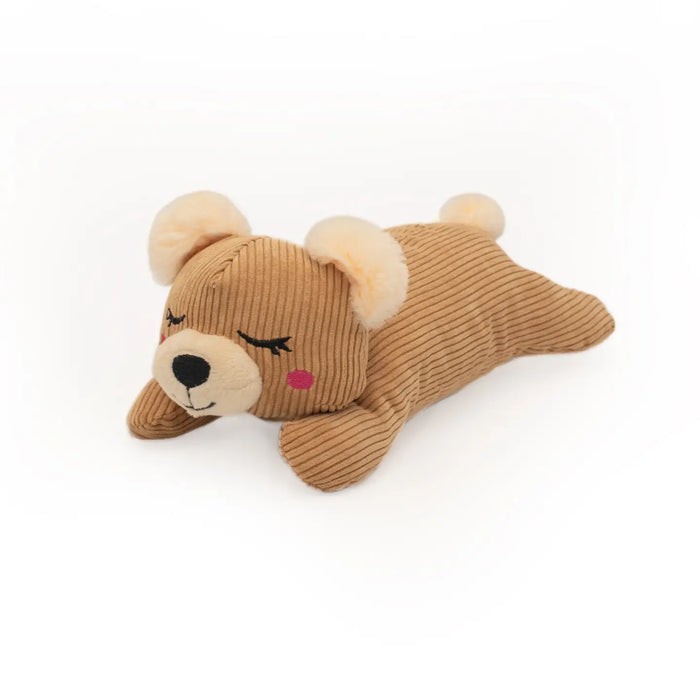 Bear Snooziez with Shhhqueaker Soft Dog Toy