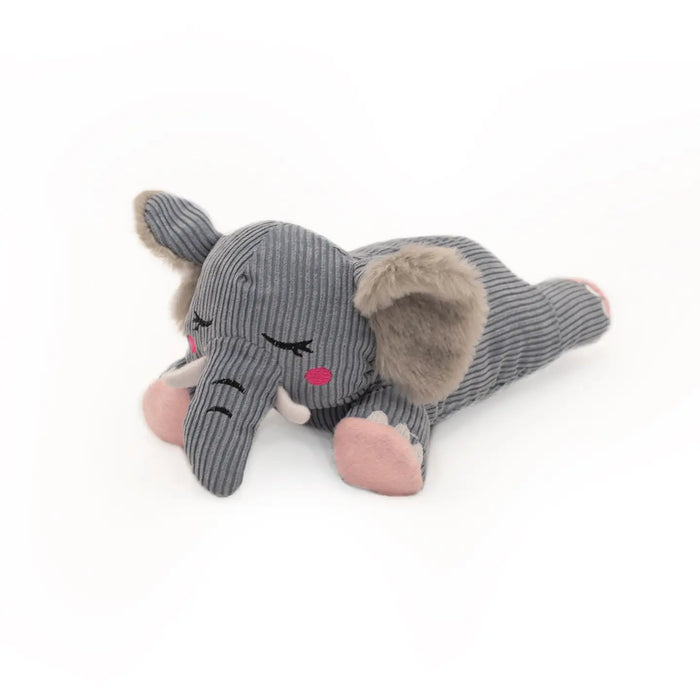 Elephant Snooziez with Shhhqueaker Soft Dog Toy