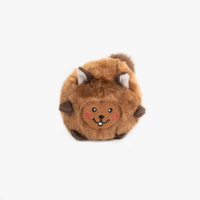 Bushy Throw Squirrel, Soft Squeaky Dog Toy