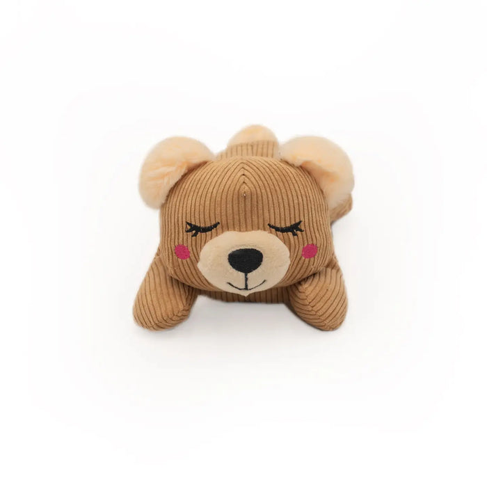 Bear Snooziez with Shhhqueaker Soft Dog Toy