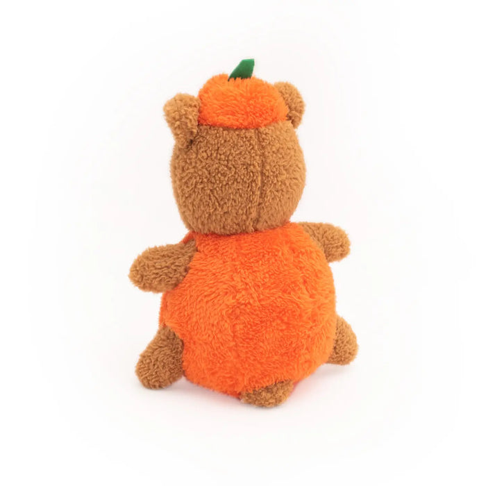 Halloween Bear Pumpkin Cheeky Chumz Soft Squeaky Dog Toy