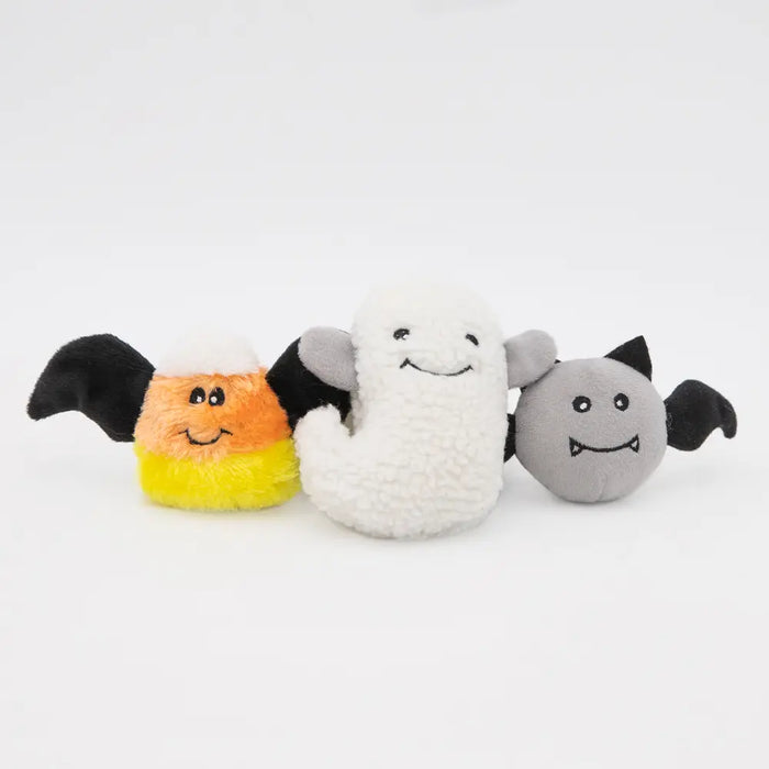 Halloween Ghost and Bats Miniz "Flying Frights" 3-Pack Dog Toys