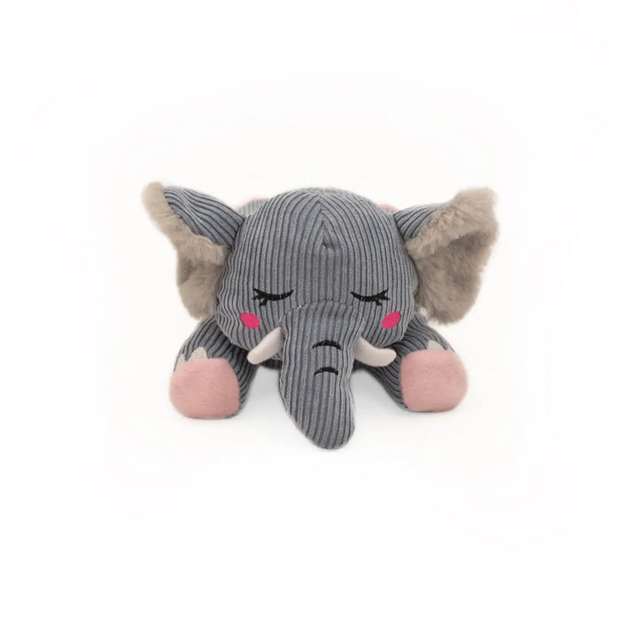 Elephant Snooziez with Shhhqueaker Soft Dog Toy