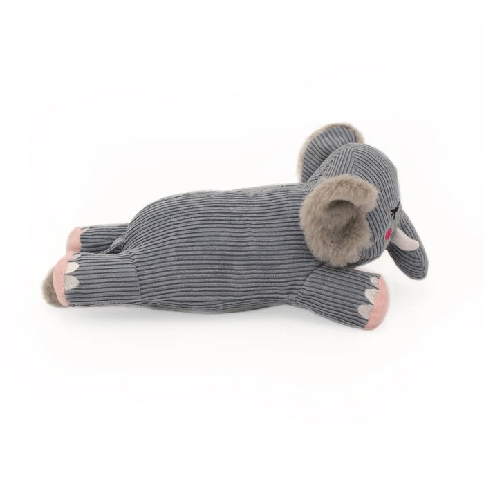 Elephant Snooziez with Shhhqueaker Soft Dog Toy Zippypaws
