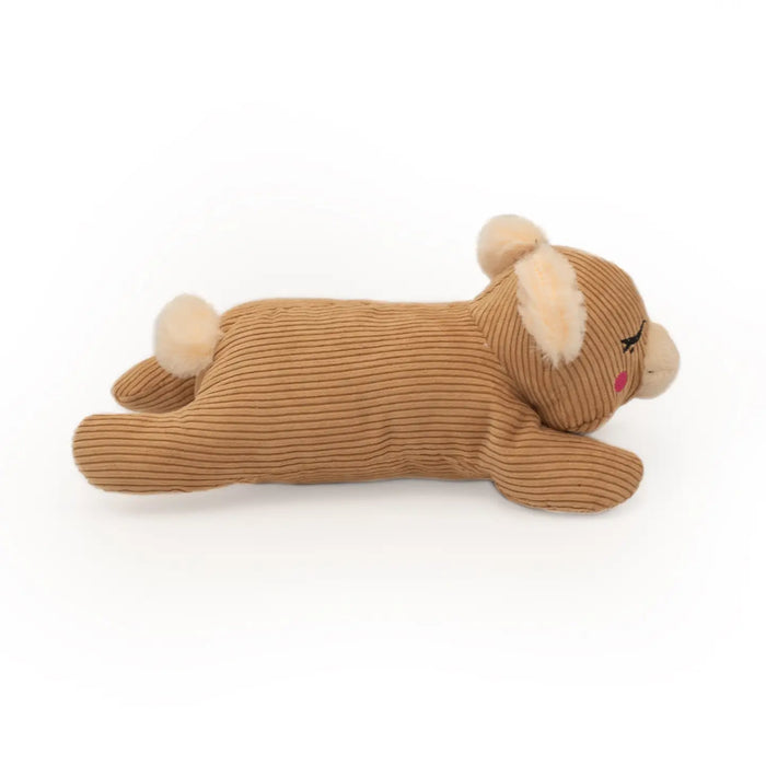 Bear Snooziez with Shhhqueaker Soft Dog Toy