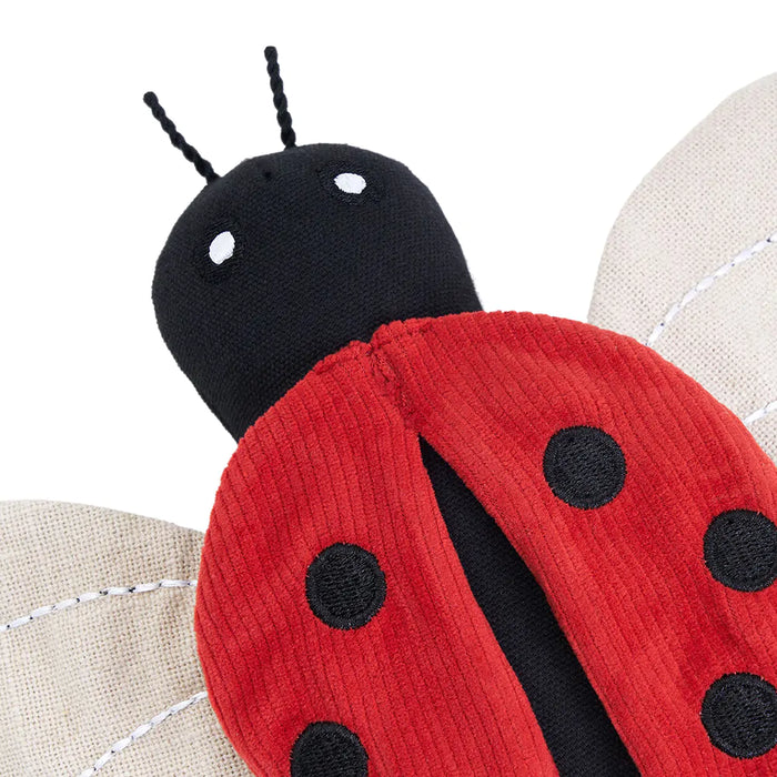 "Ecozippy" Ladybug Corduroy Critter Dog Toy