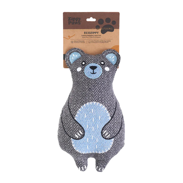 "Ecozippy" Bear Cotton Cuddle Dog Toy