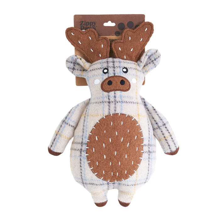 "Ecozippy" Moose Cotton Cuddle Dog Toy