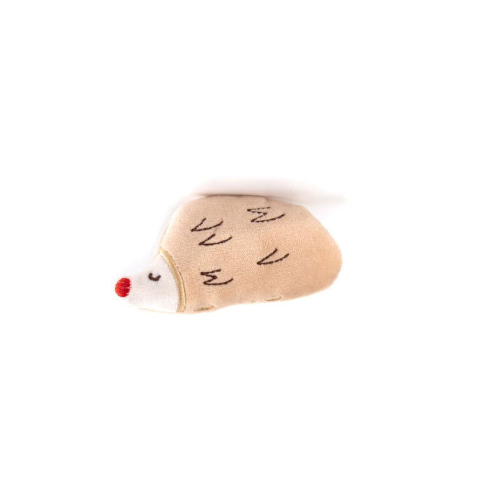 Plush hedgehog toy on a white background
