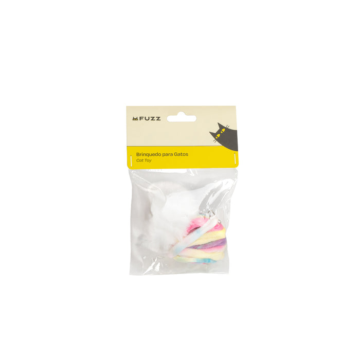 Fuzz Rainbow Spring Rabbit Cat Toy