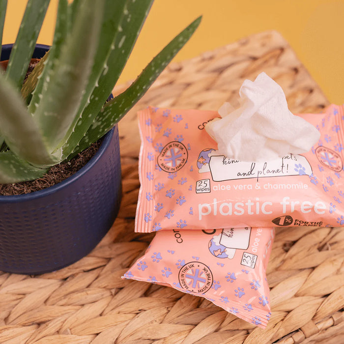 Adios Plastic Compostable Pet Wipes - 25 Per Pack