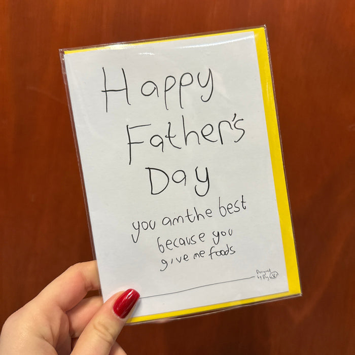 Paper Plane Happy Fathers Day - Funny Dog Card