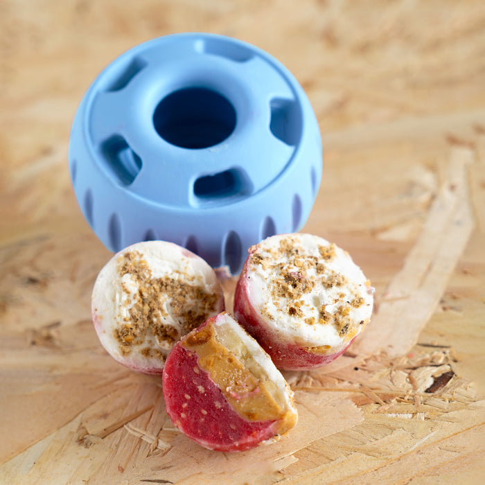 Woof Blue Party Pupsicle Toy + Treat Tray + Pops Refill Combo